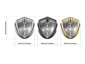 Maserati Metallico Cupolato Emblema Finitura Lussuosa Lega Fine